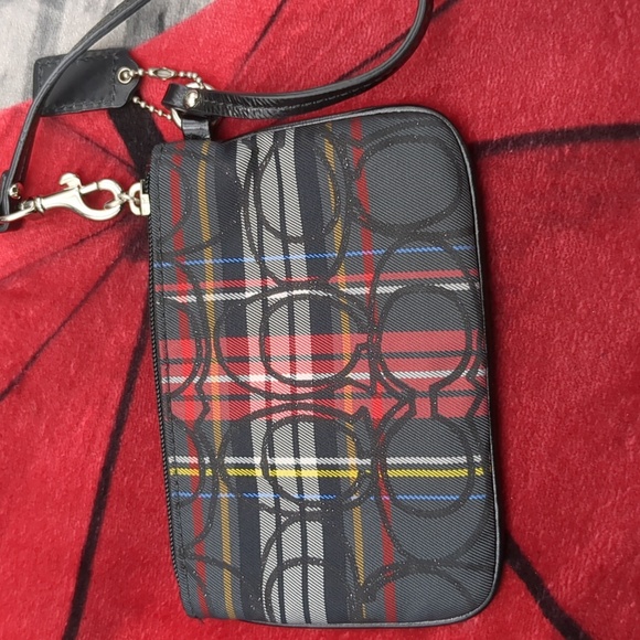 Coach tartan plaid wristlet - Picture 4 of 9